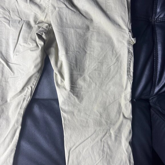 Wrangler Men's Cargo Pants Beige Relaxed Fit Flat Front Outdoor Size 42x32 - Picture 8 of 16